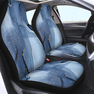 Golden Splash Shade Of Navy SWQT4309 Car Seat Covers