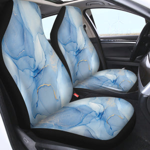 Golden Splash Shade Of Blue SWQT4310 Car Seat Covers