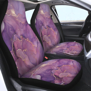 Golden Splash Shade Of Plum Purple SWQT4313 Car Seat Covers