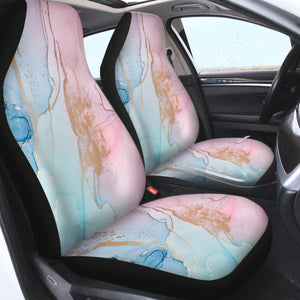 Golden Light Splash Blue & Pink SWQT4315 Car Seat Covers