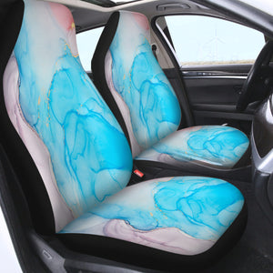 Golden Splash Gradient Light Blue & Pink SWQT4317 Car Seat Covers