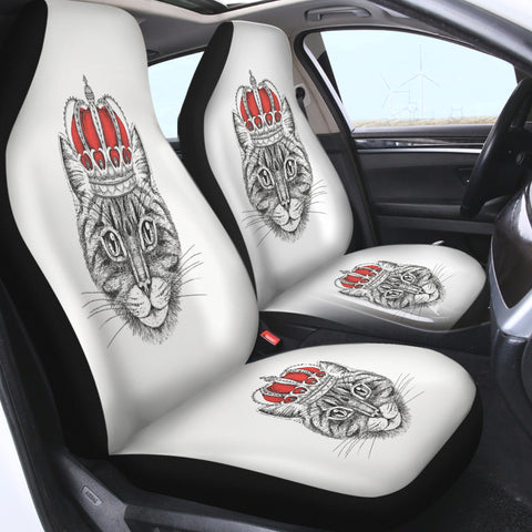 Image of Royal King Crown Cat SWQT4321 Car Seat Covers