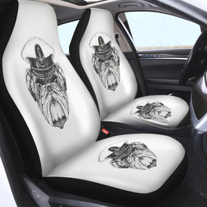 B&W Ship Captain Dog SWQT4323 Car Seat Covers