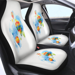 Colorful Ballon Watercolor Painting SWQT4330 Car Seat Covers