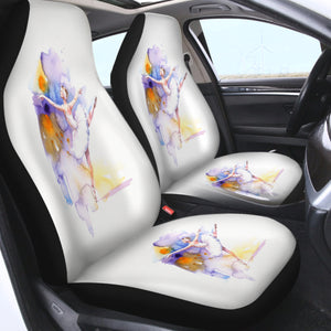 Ballet Dancing Lady Watercolor Painting SWQT4333 Car Seat Covers