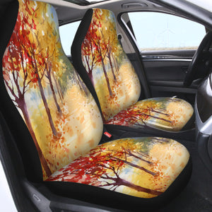 Summer Maple Trees Forest Watercolor Painting SWQT4400 Car Seat Covers