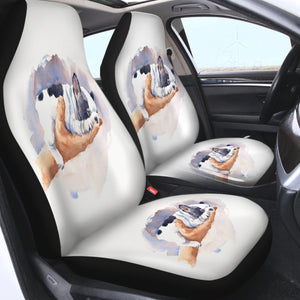Dairy Pug On Hand Watercolor Painting SWQT4407 Car Seat Covers