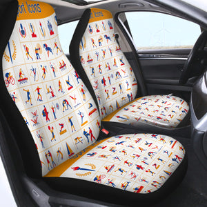 Olympic Sports Icon Illustration SWQT4421 Car Seat Covers