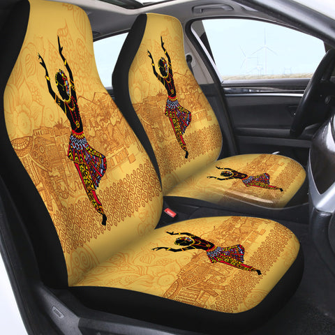 Image of Dancing Egyptian Lady In Aztec Clothes SWQT4426 Car Seat Covers