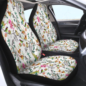 Multi Birds On Branchs SWQT4441 Car Seat Covers