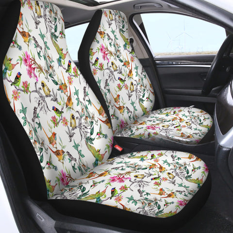 Image of Multi Birds On Branchs SWQT4441 Car Seat Covers