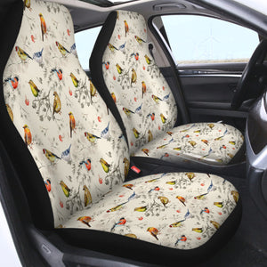 Tiny Colorful Birds SWQT4444 Car Seat Covers