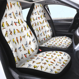 Colorful Bird Collection SWQT4445 Car Seat Covers