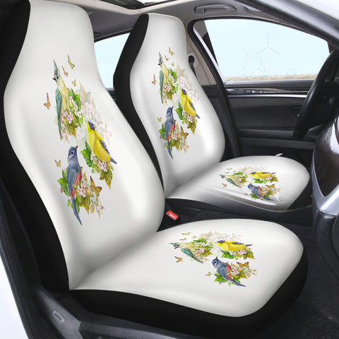 Image of Sunbirds, Butterflies And Flowers SWQT4493 Car Seat Covers