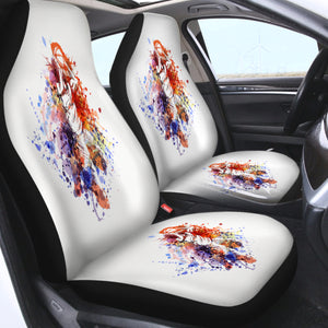 Colorful Spray Jumpman Basketball SWQT4497 Car Seat Covers