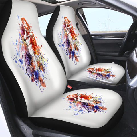 Image of Colorful Spray Jumpman Basketball SWQT4497 Car Seat Covers