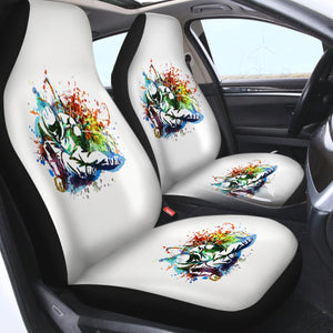 Colorful Spray Skiing SWQT4498 Car Seat Covers