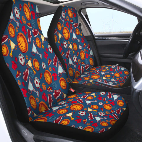 Image of Vintage Sports Iconic Illustration SWQT4499 Car Seat Covers