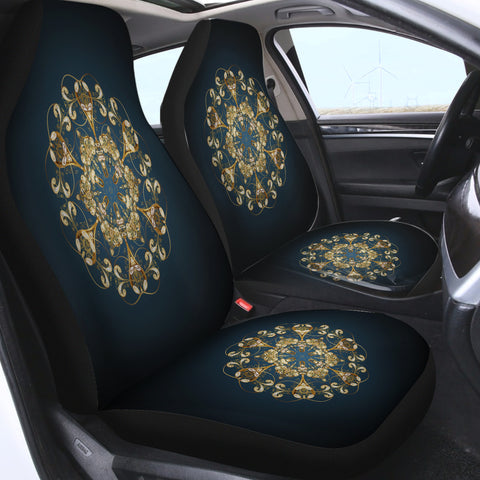 Image of Royal Mandala Navy Theme SWQT4501 Car Seat Covers