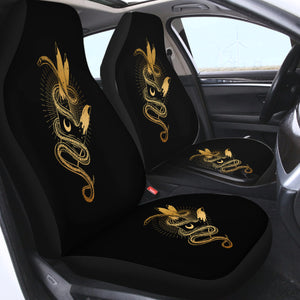 Golden Snake Rolling Up Hand SWQT4511 Car Seat Covers