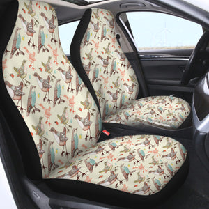 Retro Sunbirds Old School Art SWQT4521 Car Seat Covers