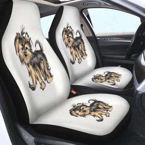 Retro Art Schnauzer Drawing SWQT4523 Car Seat Covers