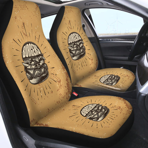 Image of Retro Cheeseburger Sketch SWQT4528 Car Seat Covers