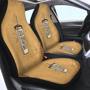 Retro Glass Cold Fresh Sparkling Water SWQT4530 Car Seat Covers