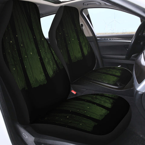 Image of Night Palm Trees Forest Green Light SWQT4531 Car Seat Covers