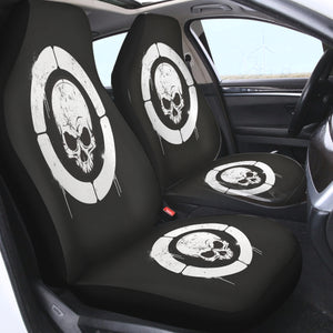 B&W Military Skull Spray SWQT4534 Car Seat Covers