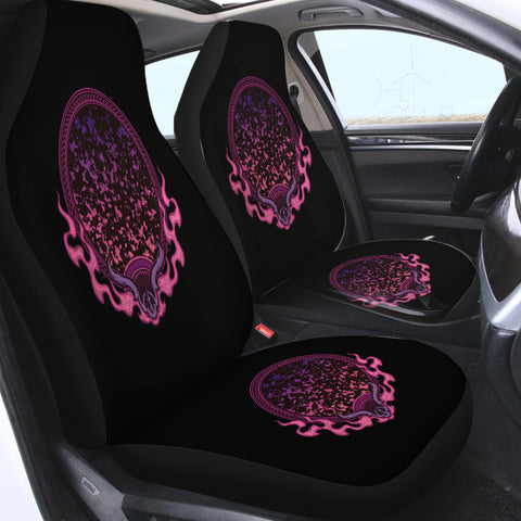 Image of Magic Dark Pink Fire Mirror SWQT4537 Car Seat Covers