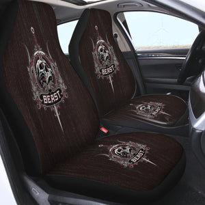 Skull Knife Beast Metal Logo Black Theme SWQT4540 Car Seat Covers