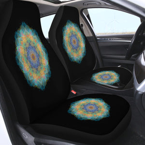 Magic Colorful Lotus Mandala SWQT4542 Car Seat Covers