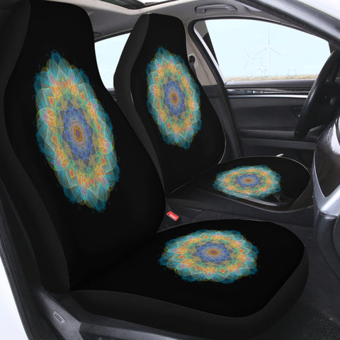 Image of Magic Colorful Lotus Mandala SWQT4542 Car Seat Covers