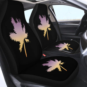 Gradient Purple Yellow Coconut Plant Shape SWQT4546 Car Seat Covers