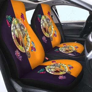 2-tone Diamond Elephant SWQT4581 Car Seat Covers
