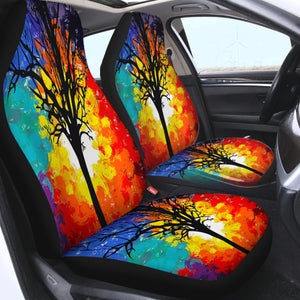 Colorful Big Tree Full Screen SWQT4585 Car Seat Covers