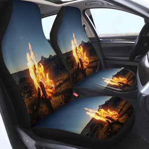 Burning Wood In The Desert SWQT4599 Car Seat Covers