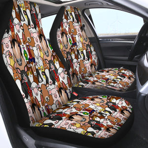 Cute Animals Drawing Full Screen SWQT4604 Car Seat Covers