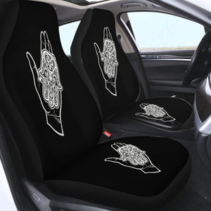 B&W Tattoo Hand Illustration SWQT4606 Car Seat Covers