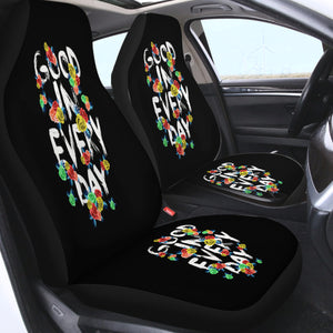 Floral Quote Good In Every Day SWQT4639 Car Seat Covers