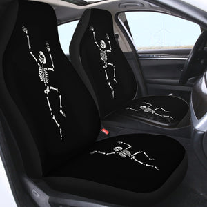 B&W Cute Skeleton SWQT4650 Car Seat Covers