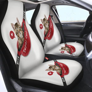 Super Cute Cat SWQT4652 Car Seat Covers