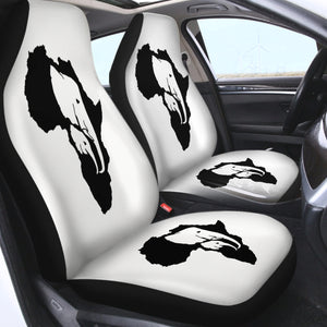 B&W Elephant Sketch Icon SWQT4659 Car Seat Covers