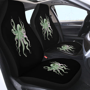 Purple Green Octopus Black Theme SWQT4660 Car Seat Covers