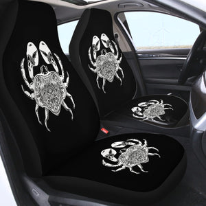 B&W Tattoo Crab SWQT4663 Car Seat Covers