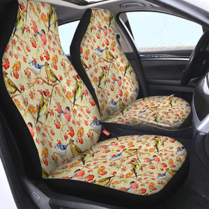 Flowers & Sunbirds Cream Theme SWQT4664 Car Seat Covers