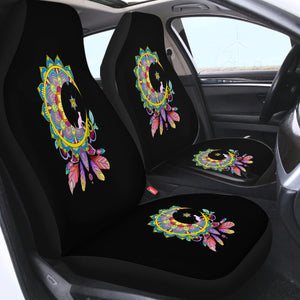 Half Moon Mandala Dream Catcher SWQT4665 Car Seat Covers