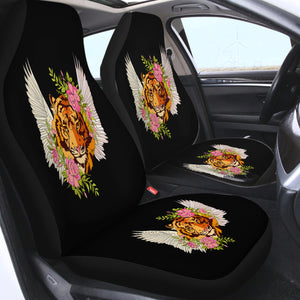 Floral Tiger Wings Draw SWQT4750 Car Seat Covers