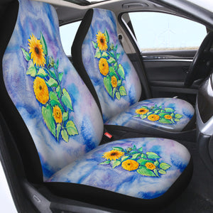 Chrysanthemum Blue Cloud Theme SWQT5147 Car Seat Covers